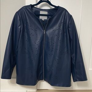 Elegant Faux Leather Jacket Size 1XP